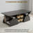 Rounded-corner Rectangular Coffee Table With Open Shelving, Easy-assembly Storage Table-1661735683