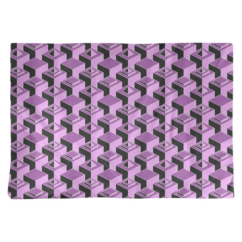 Napperon classique en coton 18 po Skyscraper, Violet / noir, polyester