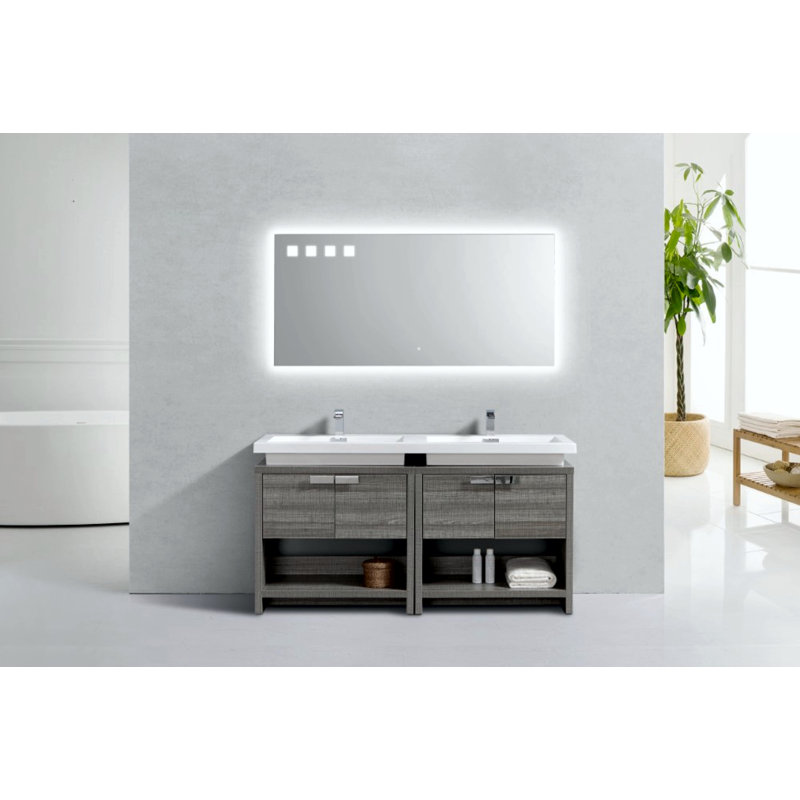 Ensemble de meuble-lavabo double 63 po Politte