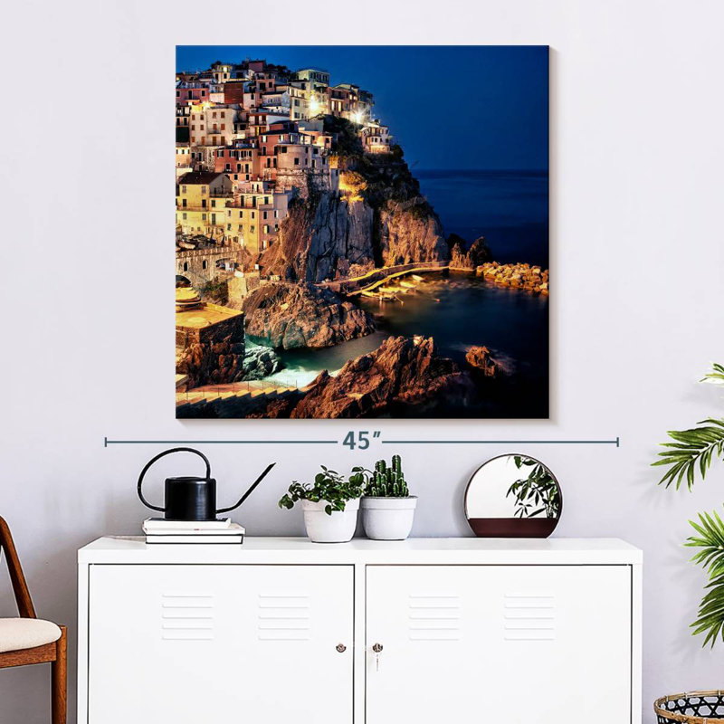 Gillard Manarola au Cinque De Terre, Italie, H 33 po x l 33 po