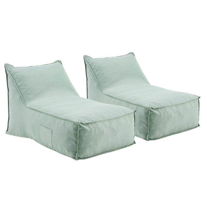 Fauteuil à billes avec housse amovible Brody, Menthe
