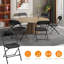 Ensemble de 6 chaises pliantes en plastique blanc avec structure en acier robuste, capacité de 350 lb, sièges portatifs intérieur / extérieur