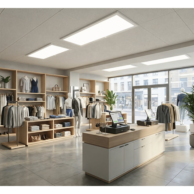 Luminaire commercial à panneau plat de 1 pi x 4 pi, homologué UL et DLC, panneau à DEL écoénergétique pour le bureau, la maison, le commerce de détail et les soins de santé