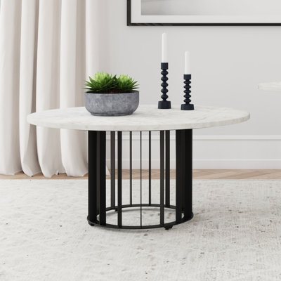 Table basse contemporaine 31,40 ", noir