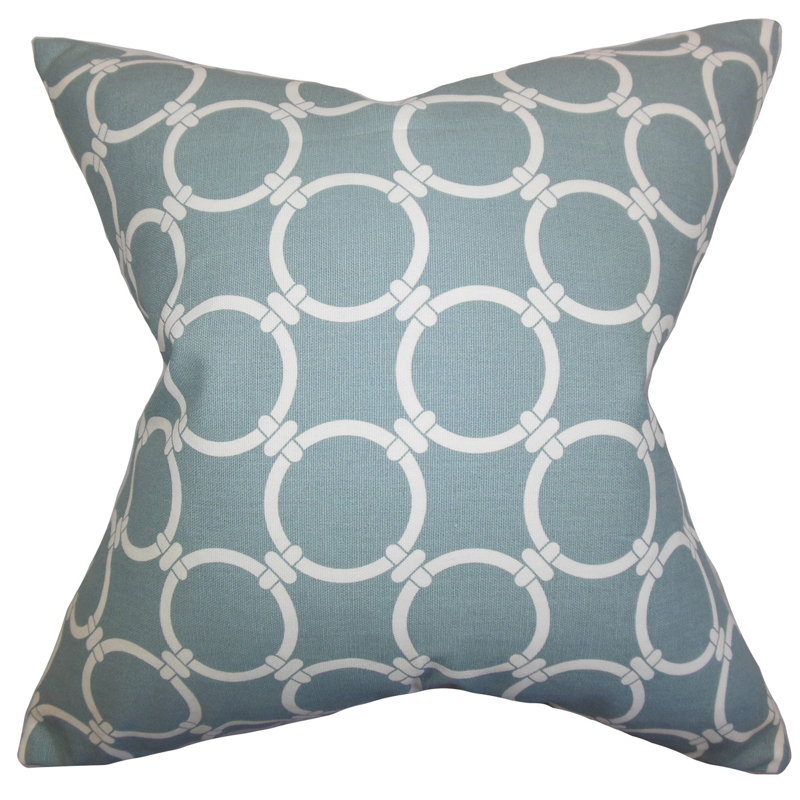 Bechet Reversible Throw Pillow, Saffron Gray, 18" x 18", Polyester/Polyfill