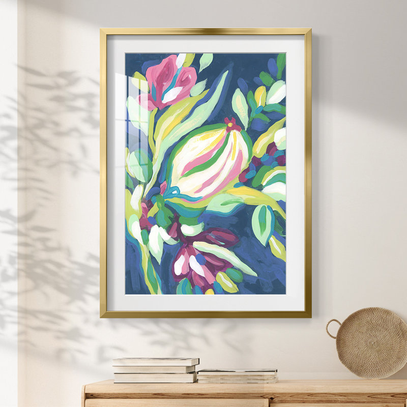Marbling IV -Gallery Wrapped Canvas, 25.5" H x 17.5" W, Gold
