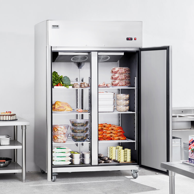 Réfrigérateur droit commercial avec porte l 44,41 pieds cubes VEVOR