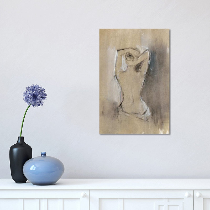 Contemporary Draped Figure I by Ethan Harper - Wrapped Canvas Print, 30.48 cm H x 45.72 cm W