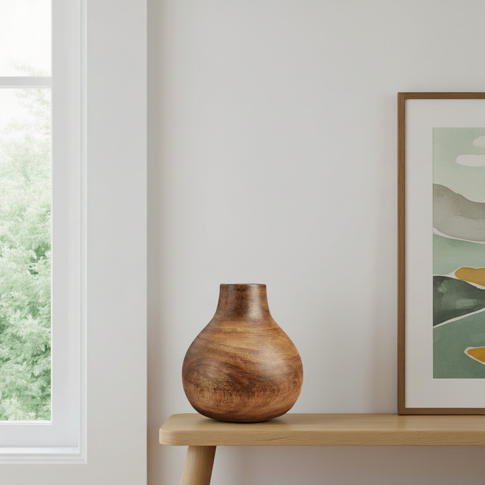 Mylo 8'' Solid Wood Table Vase