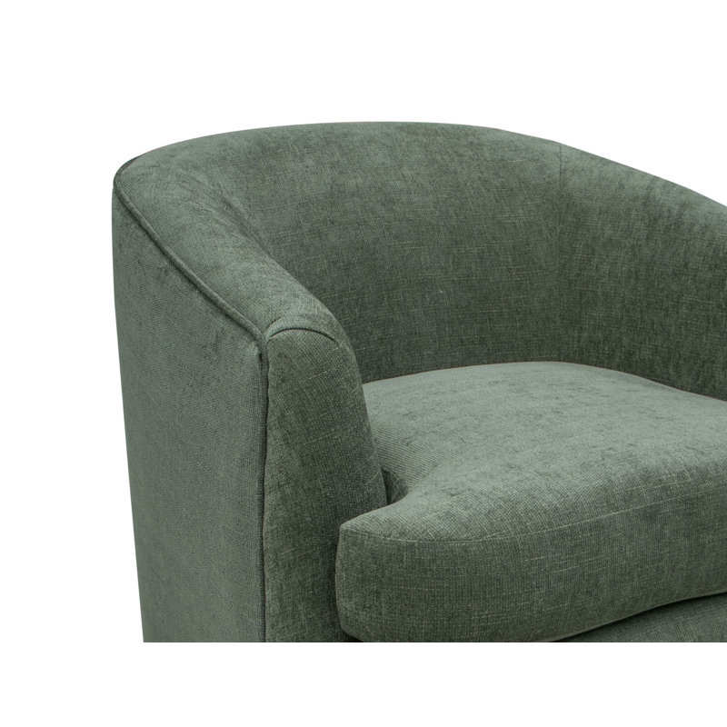 Fauteuil d'appoint pivotant à 360 degrés Cirri, Polyester vert olive