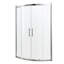 Porte de douche 36 po x 75 po, cabine de douche encadrée en chrome, 1/4 po (6 mm)