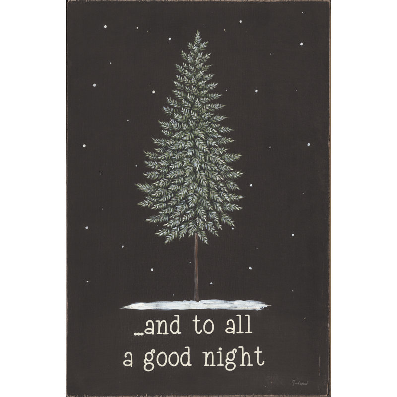 And To All A Good Night, Oui, H 18 po x l 12 po, Papier avec cadre simple noir