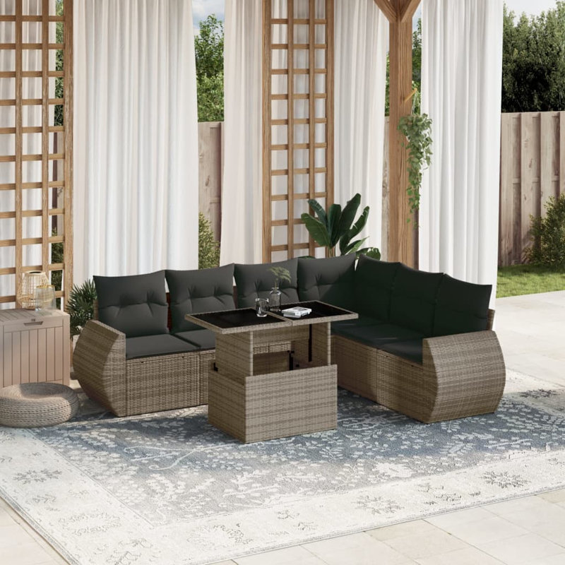 Ensemble de canapé de jardin Vidaxl gris