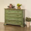 Simple commode d'appoint en bois vert