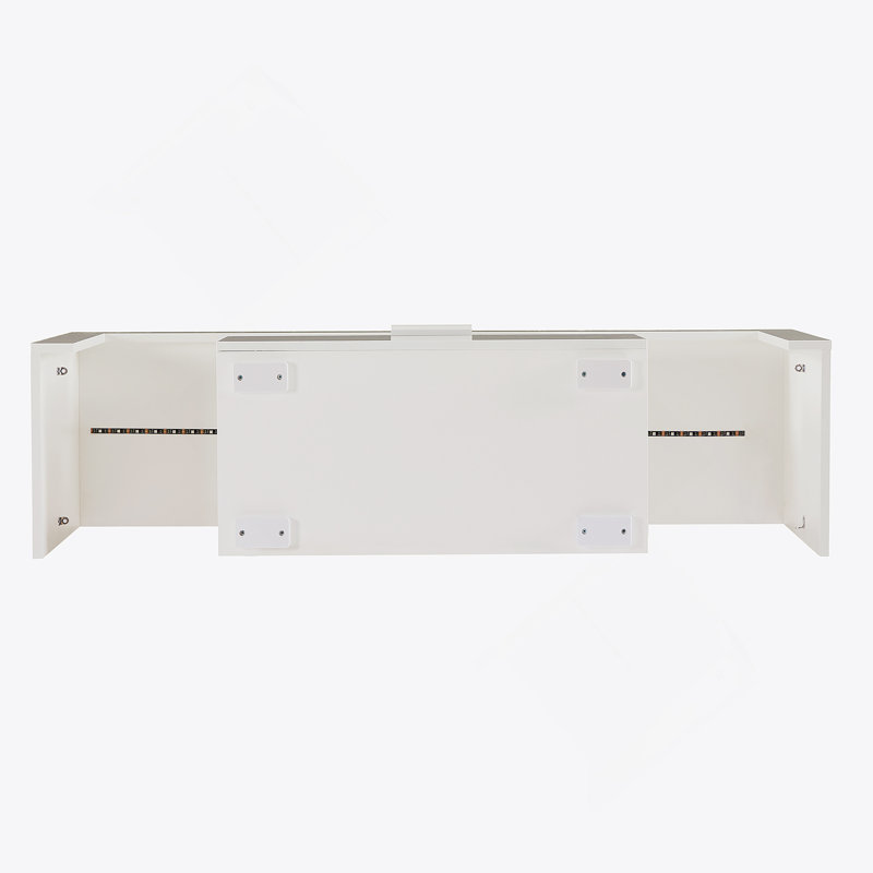 Meuble télé moderne avec lumières DEL pour une expérience de divertissement améliorée, façade ultrabrillante, robuste et polyvalente pour toute pièce.