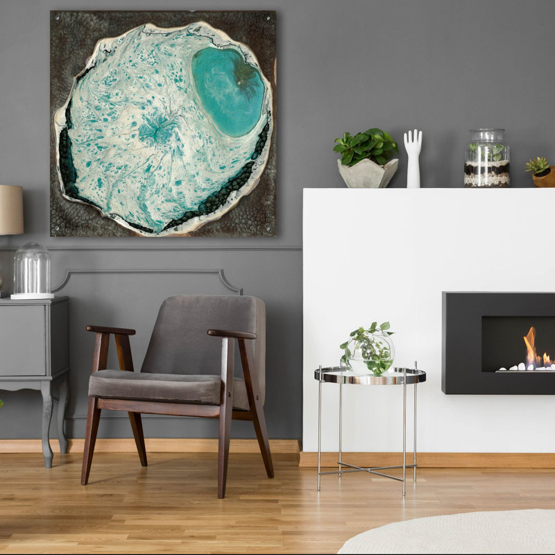  «Atlantis 2» par Alicia Ludwig, art mural en verre acrylique, H 36 po x l 36 po