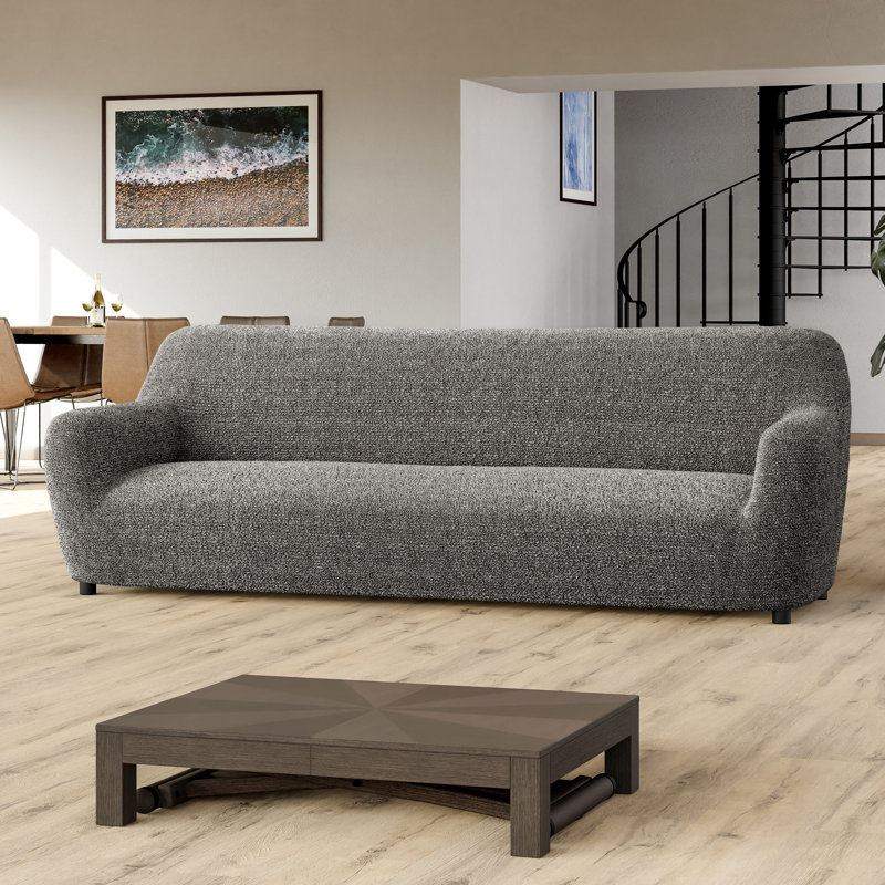 Housse extensible pour canapé causeuse - Durable et élégant - Collection Printed, 65" W, Mélange de polyester bleu Vittoria