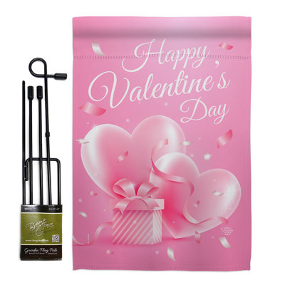 Ensemble de drapeaux en polyester 18 po x 13 po Valentines