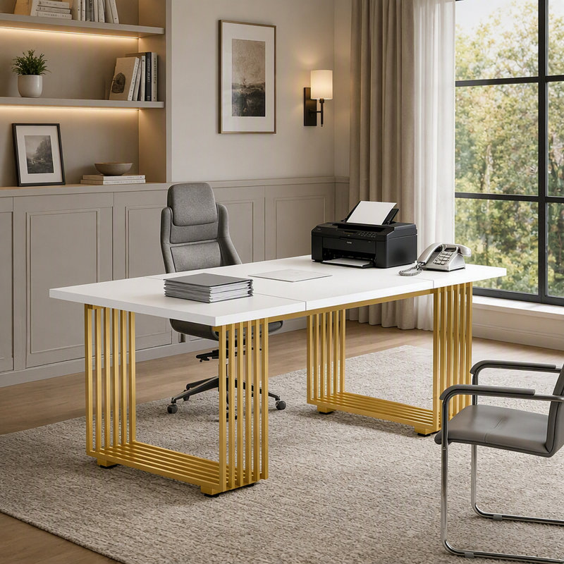 Bureau de direction élégant, fonctionnel et spacieux avec coussins réglables pour une stabilité et un design moderne