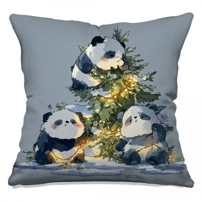 Coussins Pandas, 16 po x 16 po