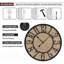 Grande horloge murale rétro en bois surdimensionnée à piles