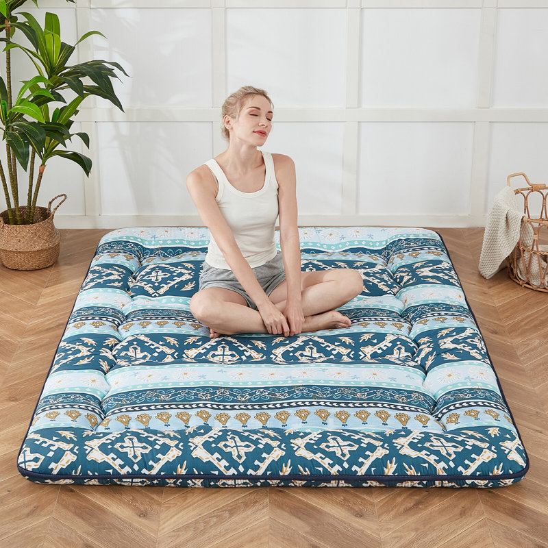 Streicher Japanese Floor Mattress, Futon Mattress with Washable Cover Japanese Futon Suitable for Camping, Guest, Twin