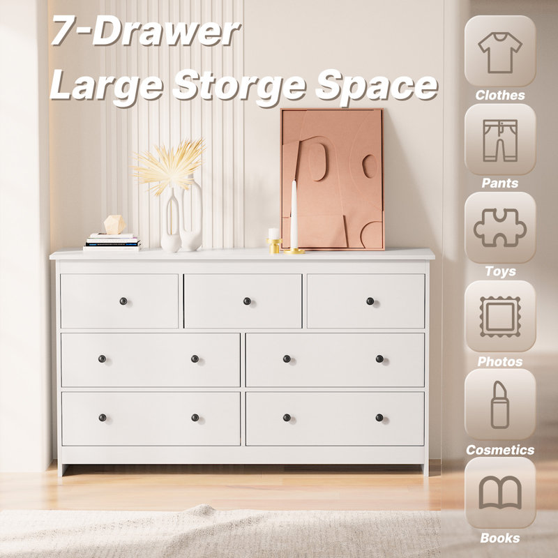 Marizela 55'' W 7 - Drawer Dresser