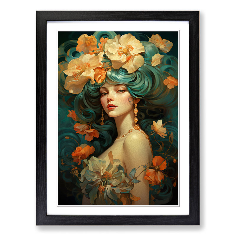 Single Picture Frame Print on Wood, 34cm H x 25cm W, Black Framed