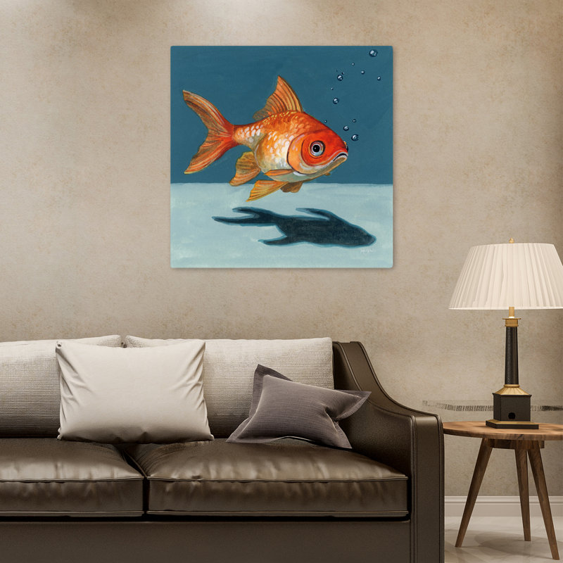 Goldfish Chillin, art contemporain, H 32 po x l 32 po