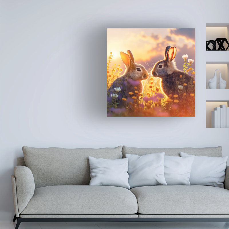 Animaux, animaux des bois 38 sur toile, H 18 po x l 18 po x P 2 po