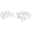 Charlotte 3 Seater Fabric Sofa Bed-118705859