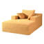 Méridienne convertible d'intérieur - surdimensionné en velours côtelé avec accoudoirs larges et coussins décoratifs, fauteuil confortable avec canapé-lit, sans assemblage requis, jaune gingembre