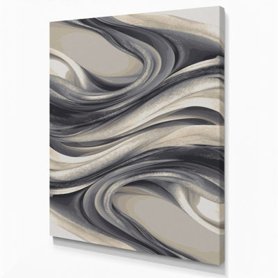 Abstract Landscape 85 Gray Canvas Wall Art