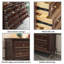 Armoire d'appoint en bois manufacturé brun massif-141559152