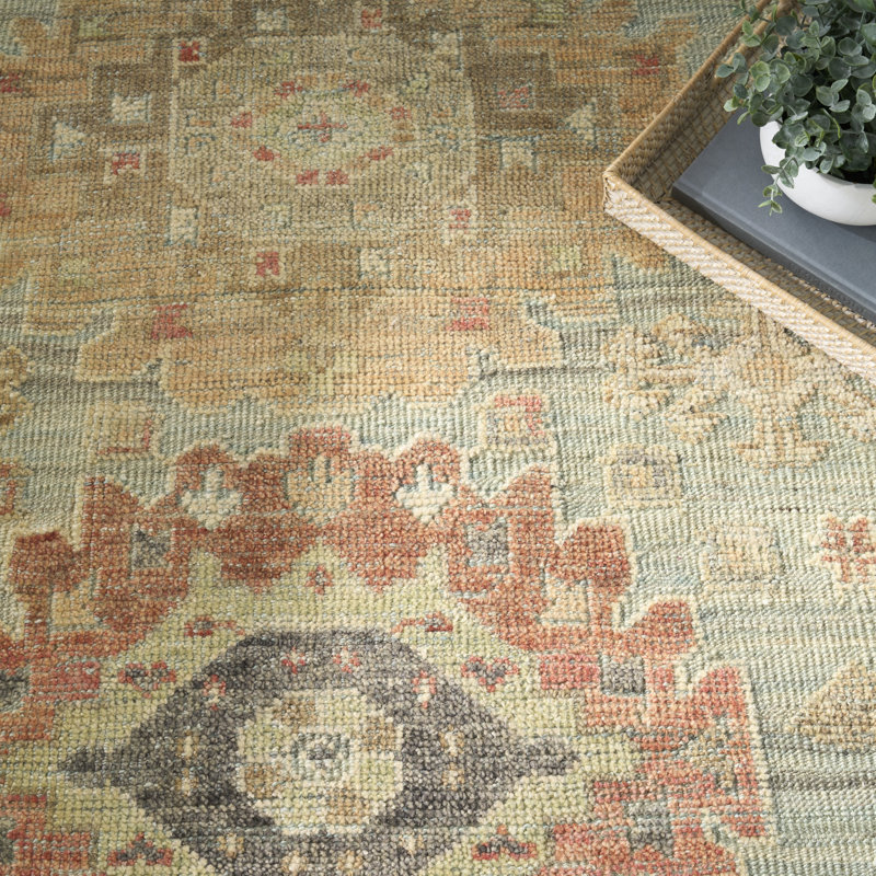 Nourison Heritage Vine 9' x 12' Light Blue Vintage Indoor Rug, Rectangle 9' x 12'