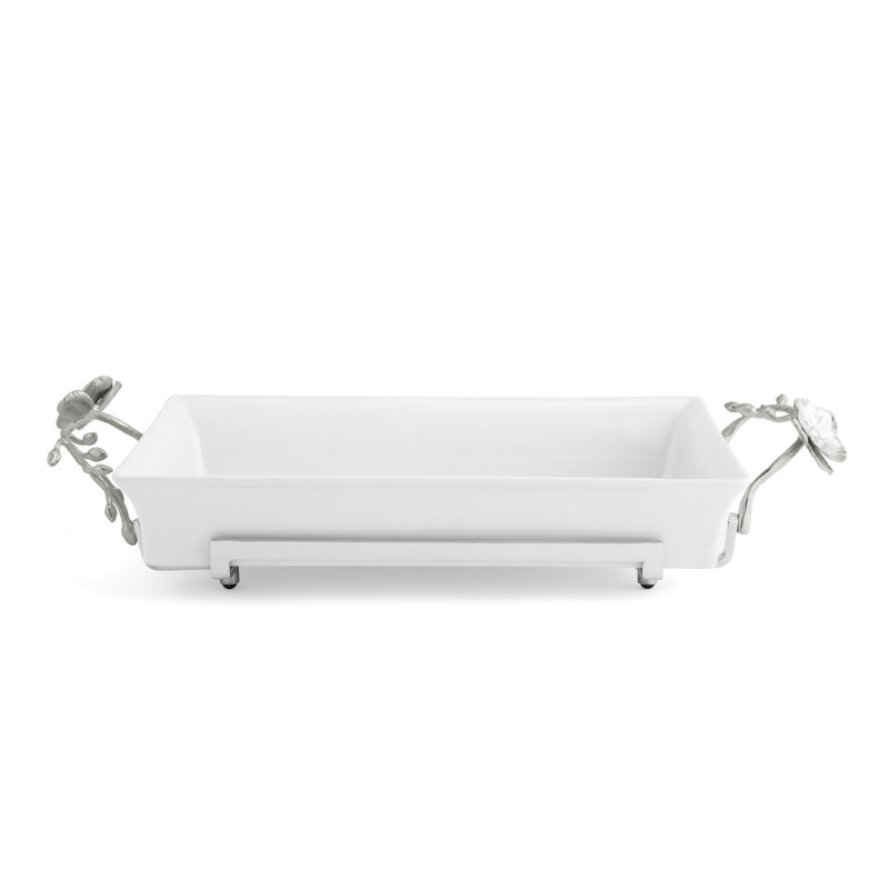 White Orchid Rectangle Casserole