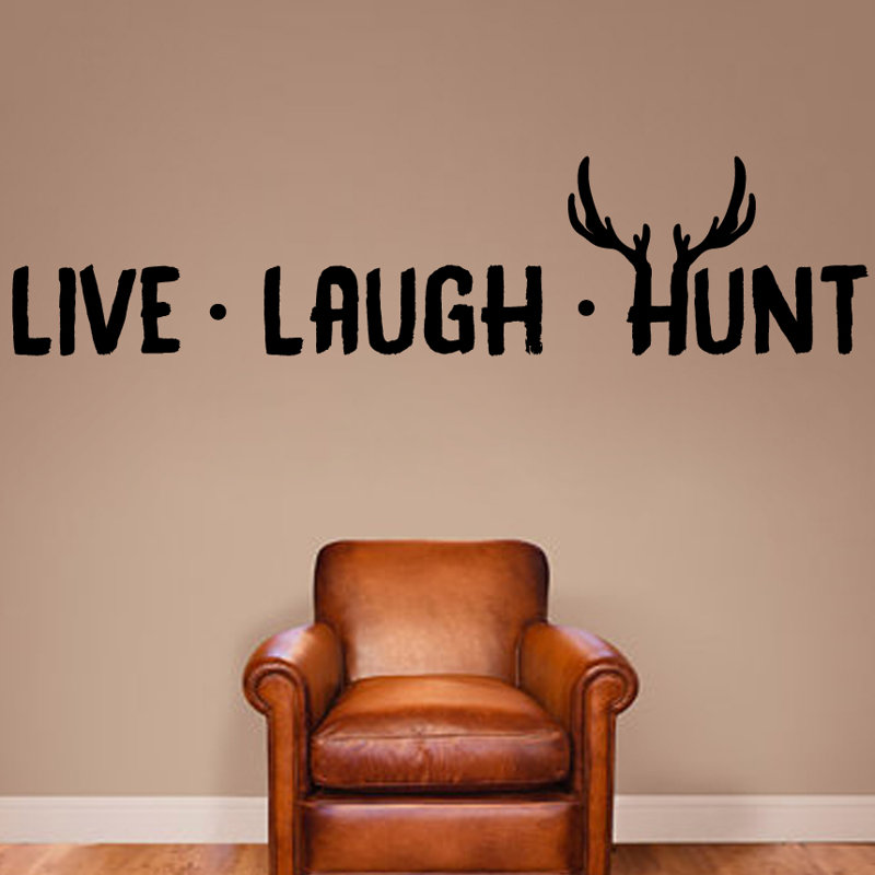 Décalcomanie murale chasse de rire live, Noir