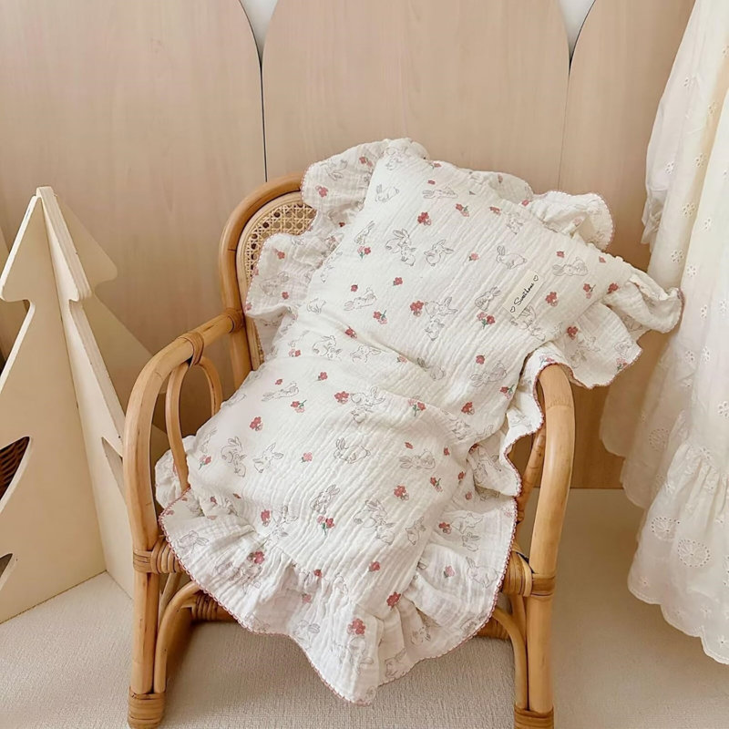 Taie d'oreiller mignonne en coton pour enfants