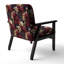 Chaise d'appoint florale Cobalt-6885844