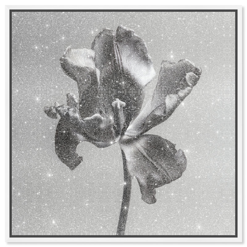 Tidal Wilt III Floral & Botanical Canvas Print by Oliver Gal, Black Frame, 12 x 12, 13"H x 13"W, White Floater Frame