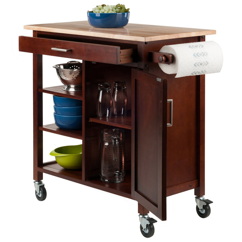 Elian Solid Wood Kitchen Cart
