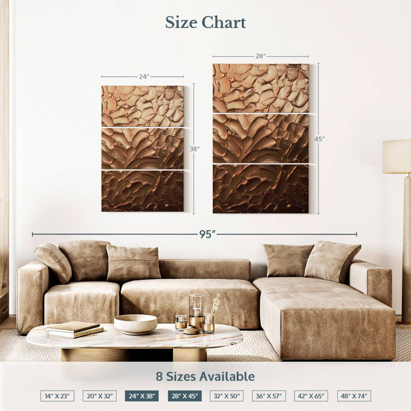 Avery Metallic Copper, 38" H x 24" W