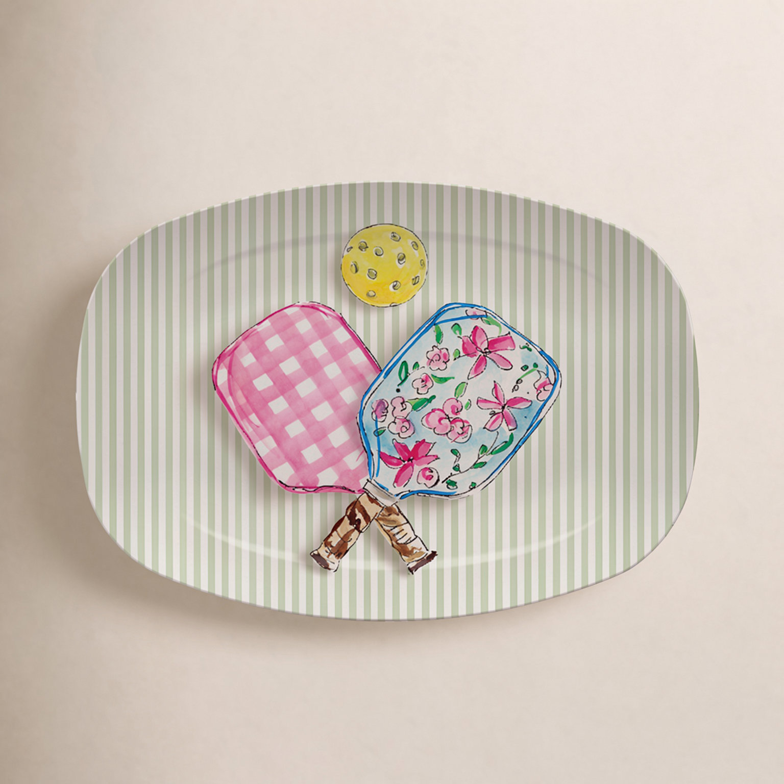 Pickleball Double Paddle Platter