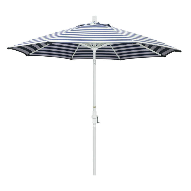 108'' Umbrella Sunbrella® Umbrella, Navy White Cabana Stripe