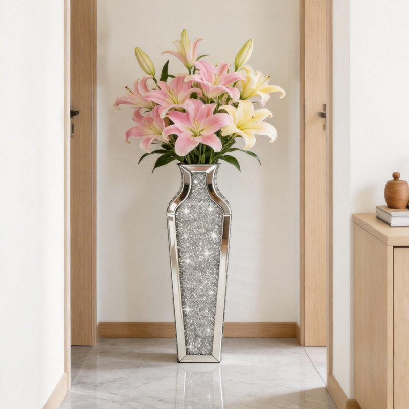 Crystal Glass Floor Vase