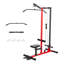 Machine à tirer vers le bas LAT, machine à câble 2-en-1, gymnase à la maison avec siège réglable à 3 niveaux, rouleau de mousse réglable à 4 niveaux, tour de charge latérale de 500 lb, coffre, triceps, noir rouge