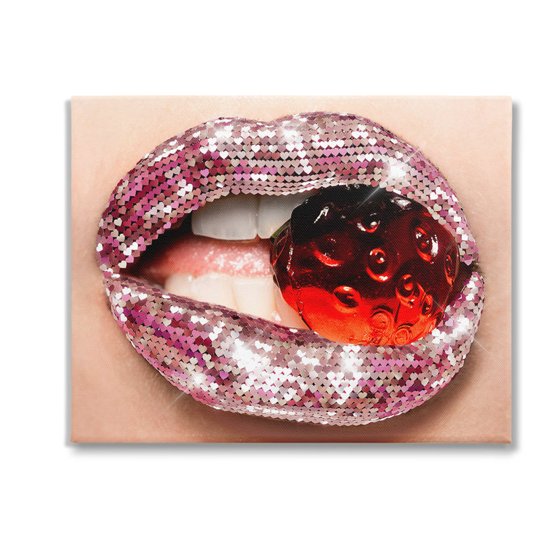 "Glam Biting Candy" par Ziwei Li sur toile, H 24 po x l 30 po