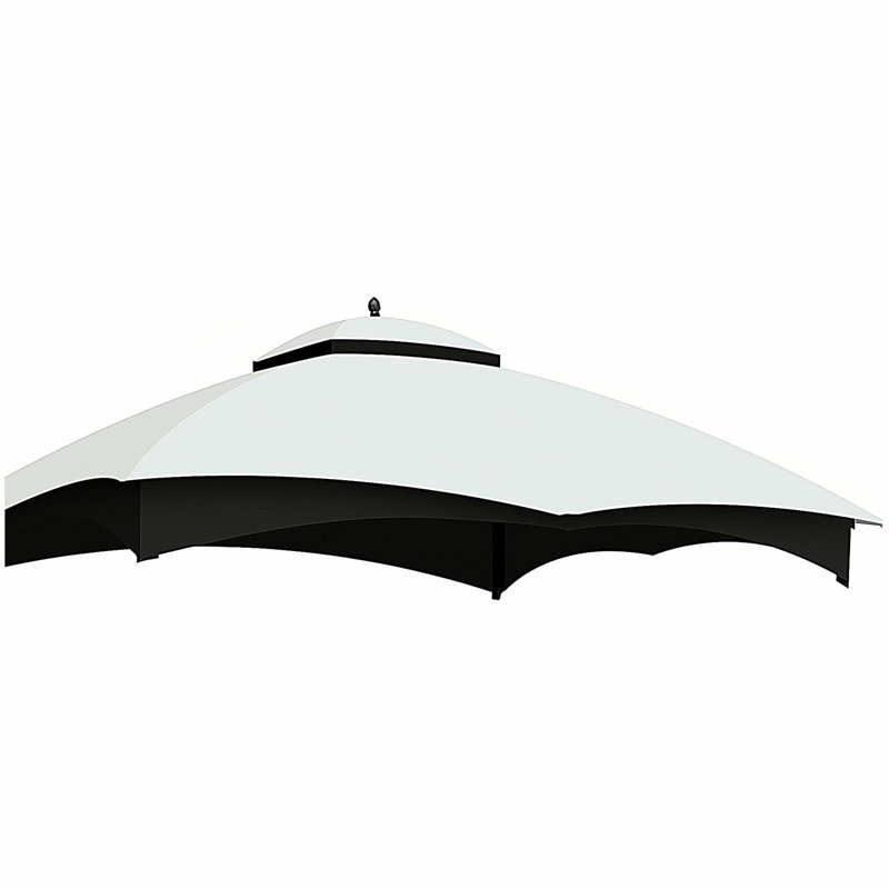 Toit de remplacement pour auvent de toit pour pavillon de jardin Allen Roth de Lowe avec toit d'aération 10 x 12, Blanc