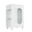 Meuble-lavabo de 20 po avec lavabo, meuble-lavabo avec tablette à deux niveaux, tablette réglable, bois massif et panneau de fibres à densité moyenne