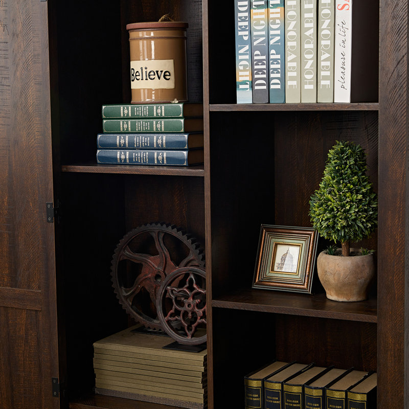 Grande armoire de rangement avec porte de grange, rangement en bois rustique pour ferme, garde-manger et porte de grange